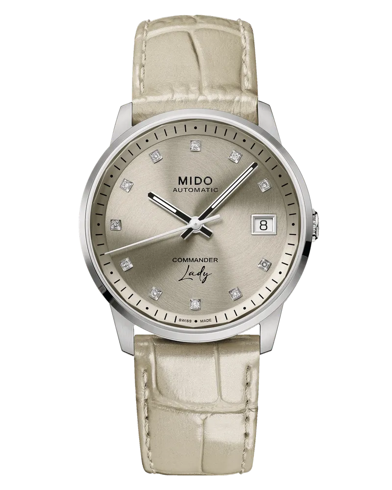 Mido Commander Lady M021.207.16.296.00 Damenuhr Beige
