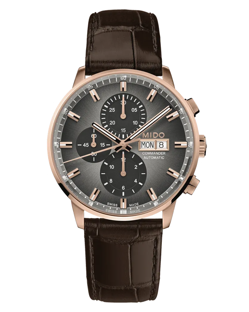 Mido COMMANDER CHRONOGRAPH inkl. Zusatzband Herrenuhr M016.414.36.081.00 Grau