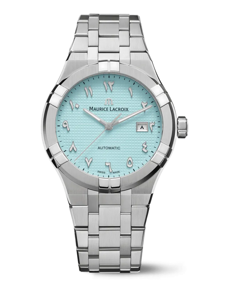 Maurice Lacroix Aikon Date Herrenuhr AI6008-SS002-490-1 Türkis