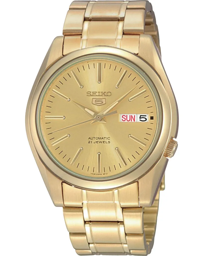 Seiko 5 Automatik Herrenuhr SNKL48K1 Gold