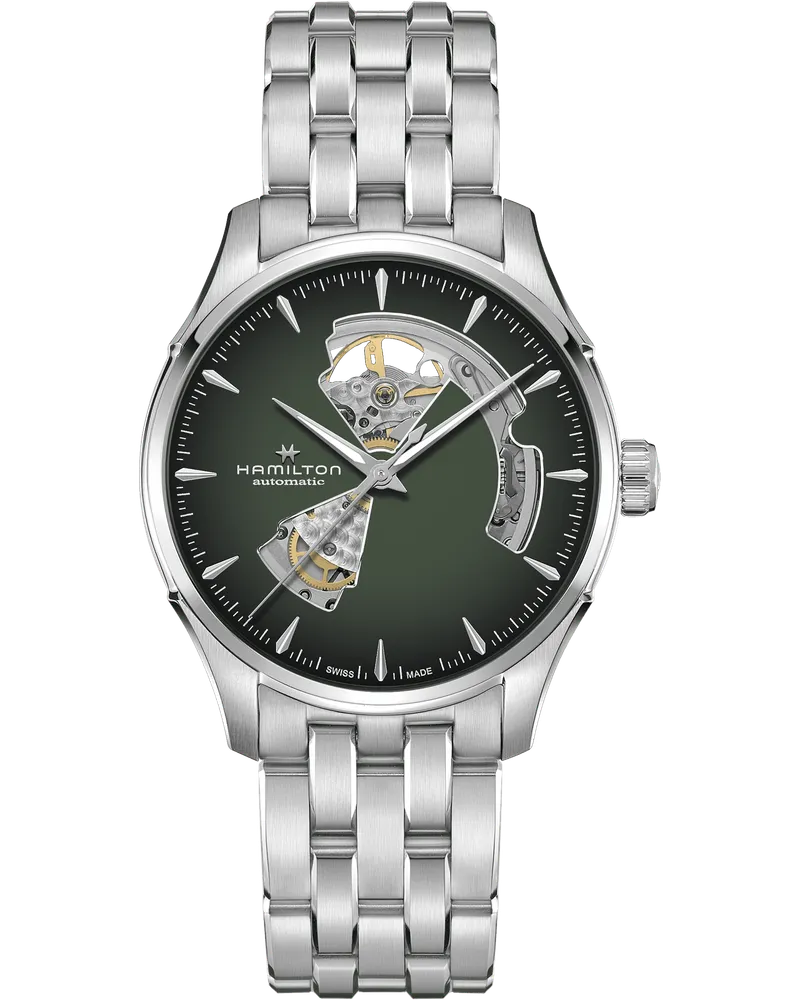 HAMILTON Jazzmaster Open Heart Automatik H32675160 Herrenuhr Grün