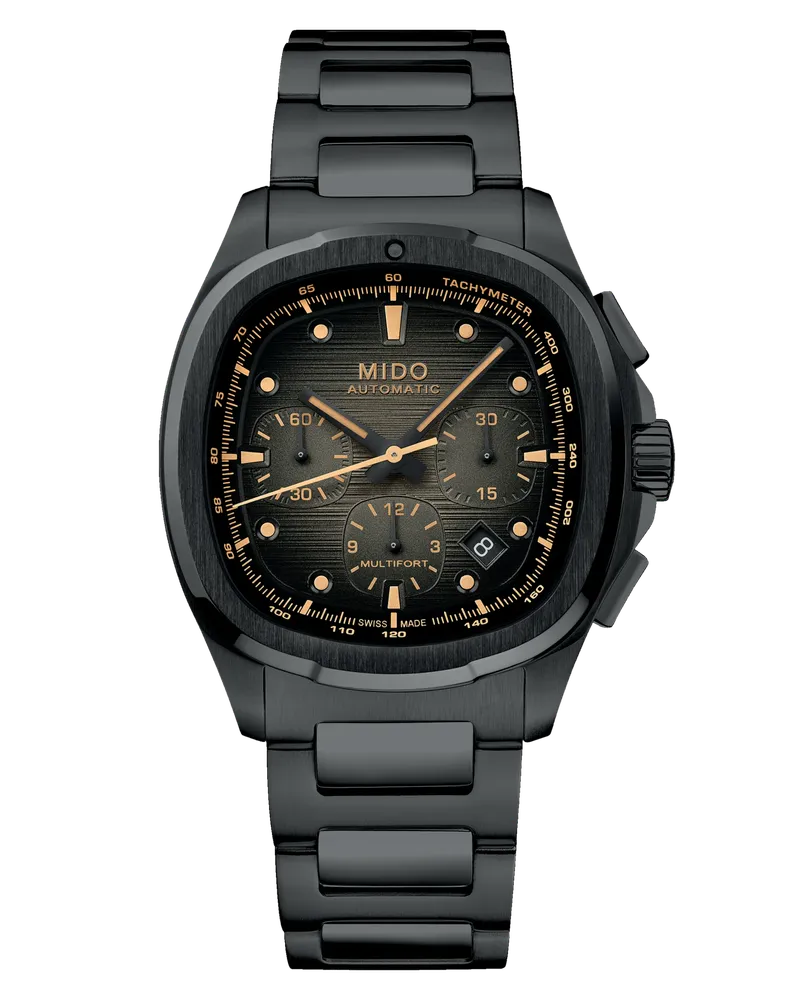 Mido Multifort TV Chronograph Schwarz mit zusätzlichem Band Herrenuhr M049.527.33.081.00 Grau