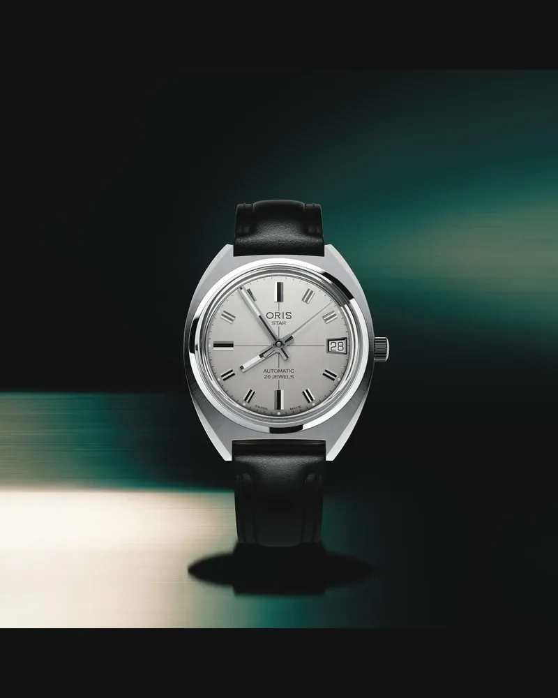 ORIS Heritage Oris Star Edition 35mm Automatik Lederband Grau Herrenuhr 01 733 7813 4151-Set Grau
