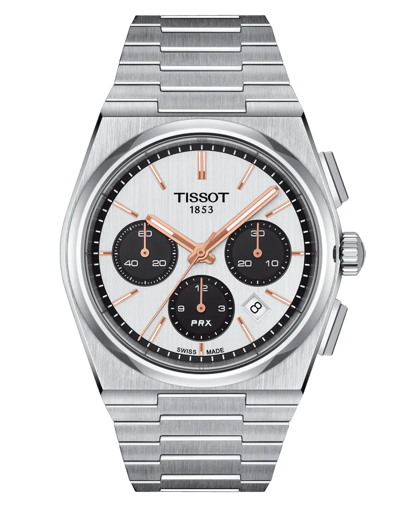 Tissot PRX Automatik Chronograph Herrenuhr T137.427.11.011.00 Silber