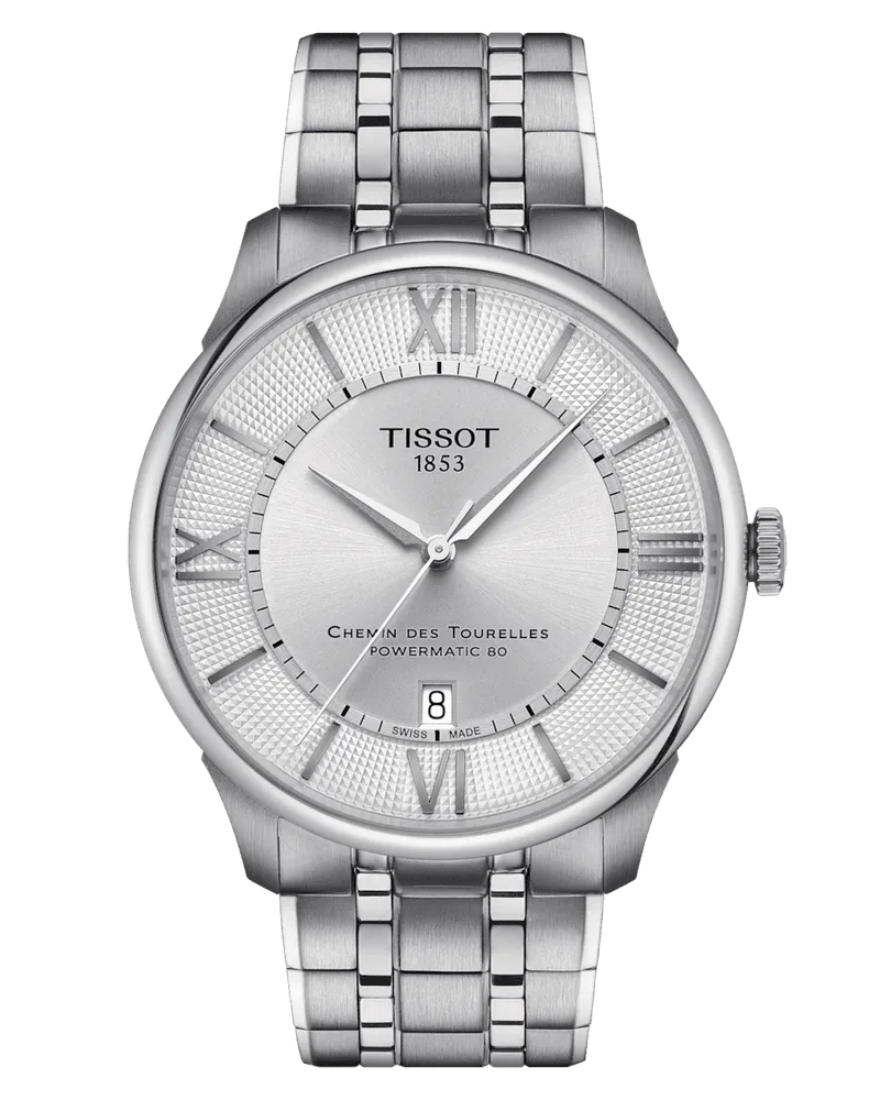 Tissot Chemin des Tourelles Powermatic 80 Herrenuhr T139.407.11.038.00 Silber