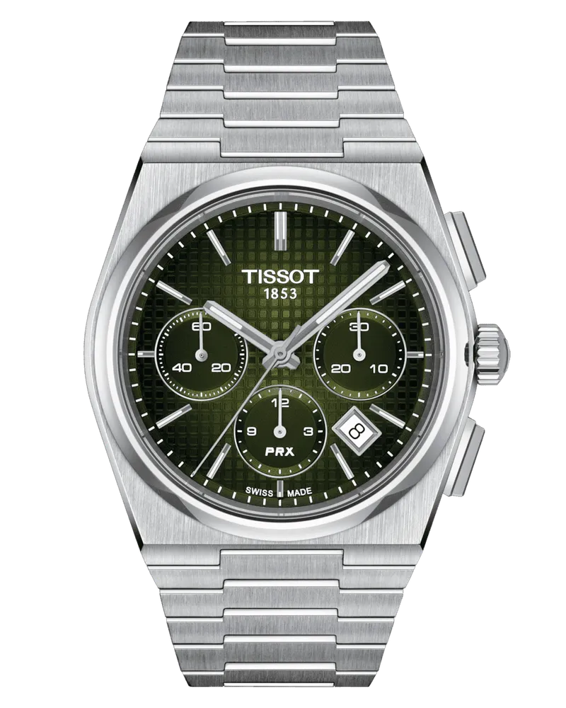Tissot PRX Automatik Chronograph Herrenuhr T137.427.11.091.00 Grün