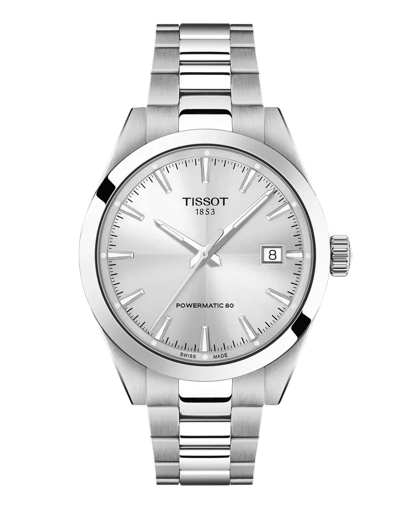 Tissot Gentleman 38mm Herrenuhr T165.807.11.031.00 Silber