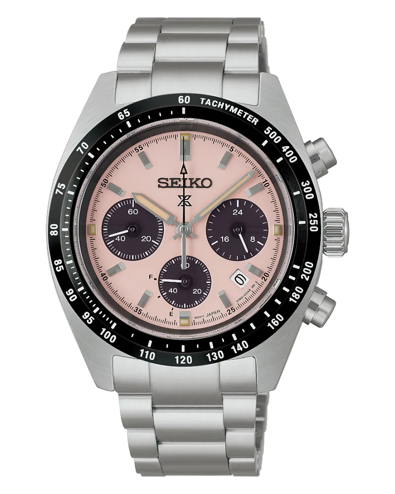 Seiko Prospex Speedtimer Solar Chronograph, Rosa Herrenuhr SSC963P1 Rosa