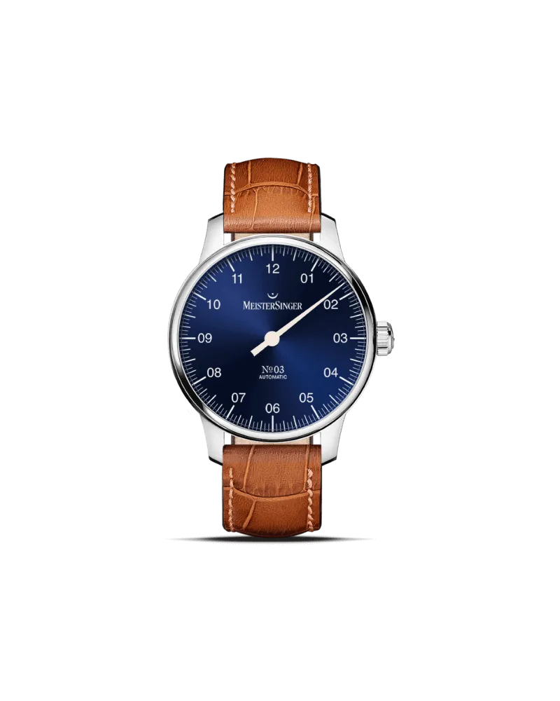 MeisterSinger Automatik Sonnenschliff Blau Herrenuhr BM9908 Blau