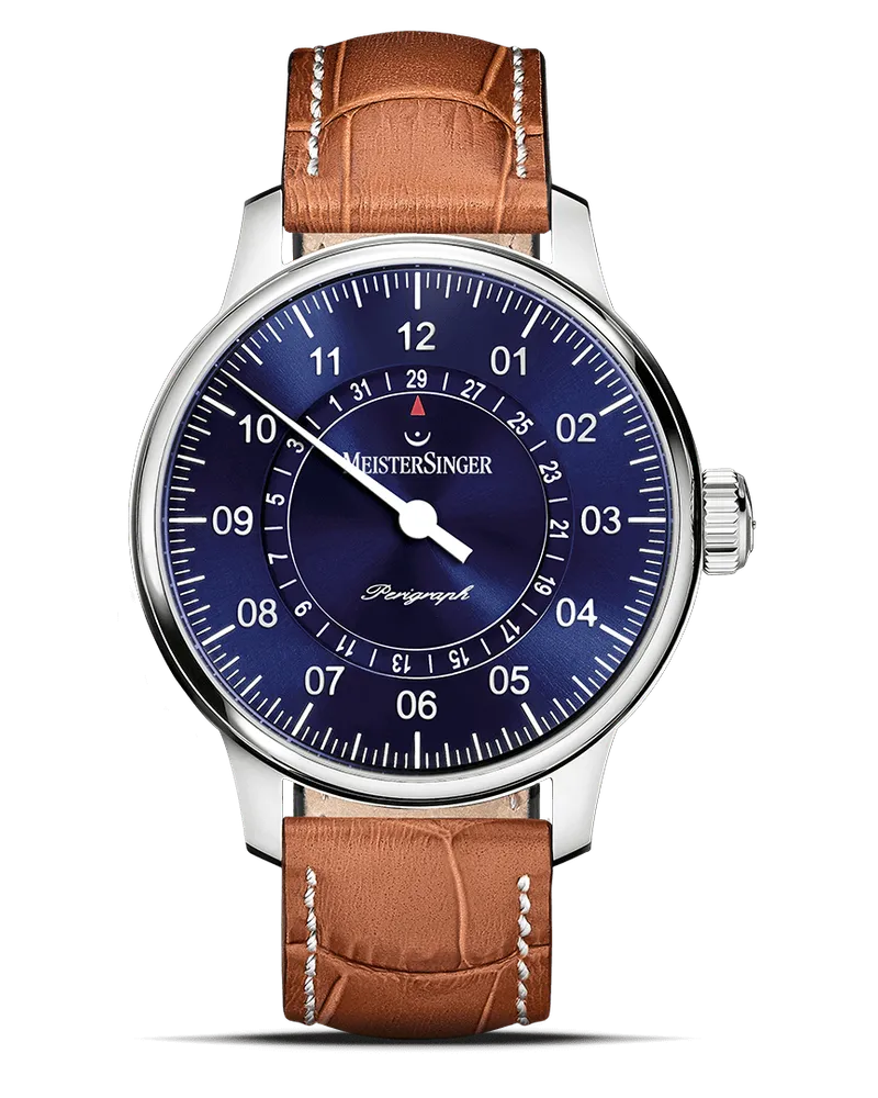 MeisterSinger Perigraph Automatik Herrenuhr AM1008 Blau