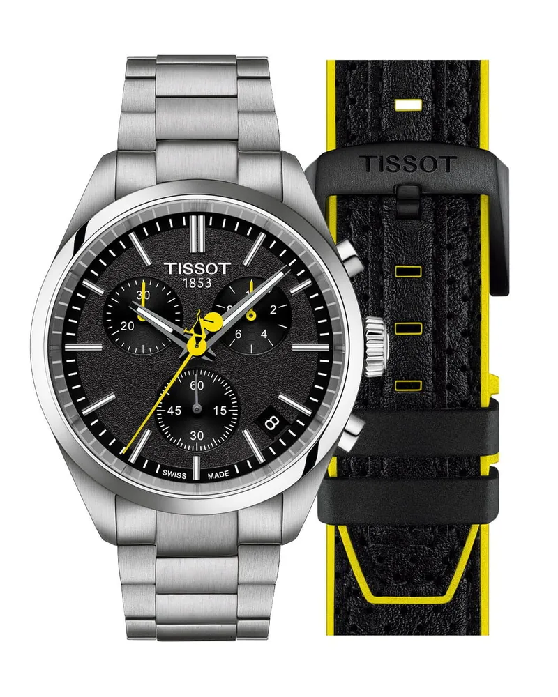 Tissot PR 100 Chronograph Tour de France Herrenuhr inklusive Wechselarmband T150.417.11.051.00 Schwarz