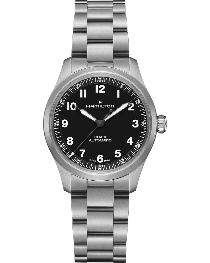 HAMILTON Khaki Field Titanium Auto Herrenuhr Limited Edition H70235130 Schwarz