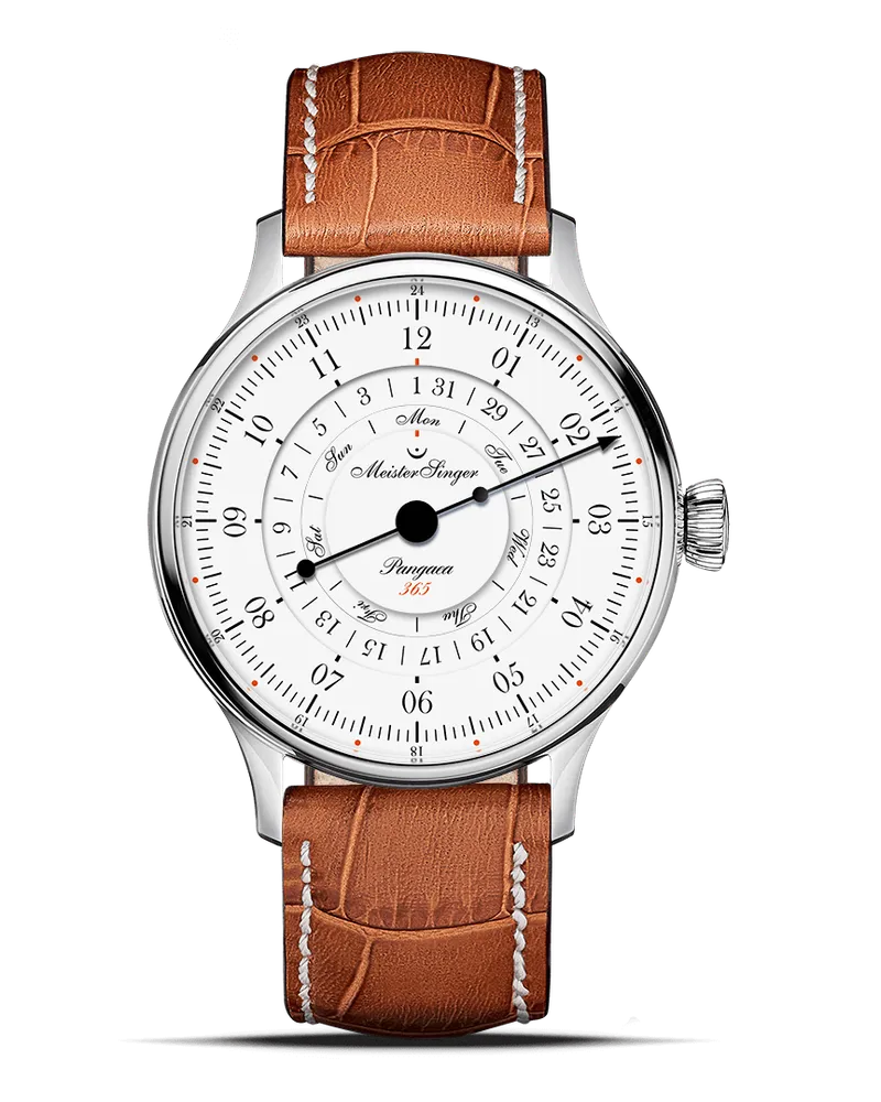 MeisterSinger Pangaea Day Date 365 Automatik Herrenuhr PDD365901 Weiß