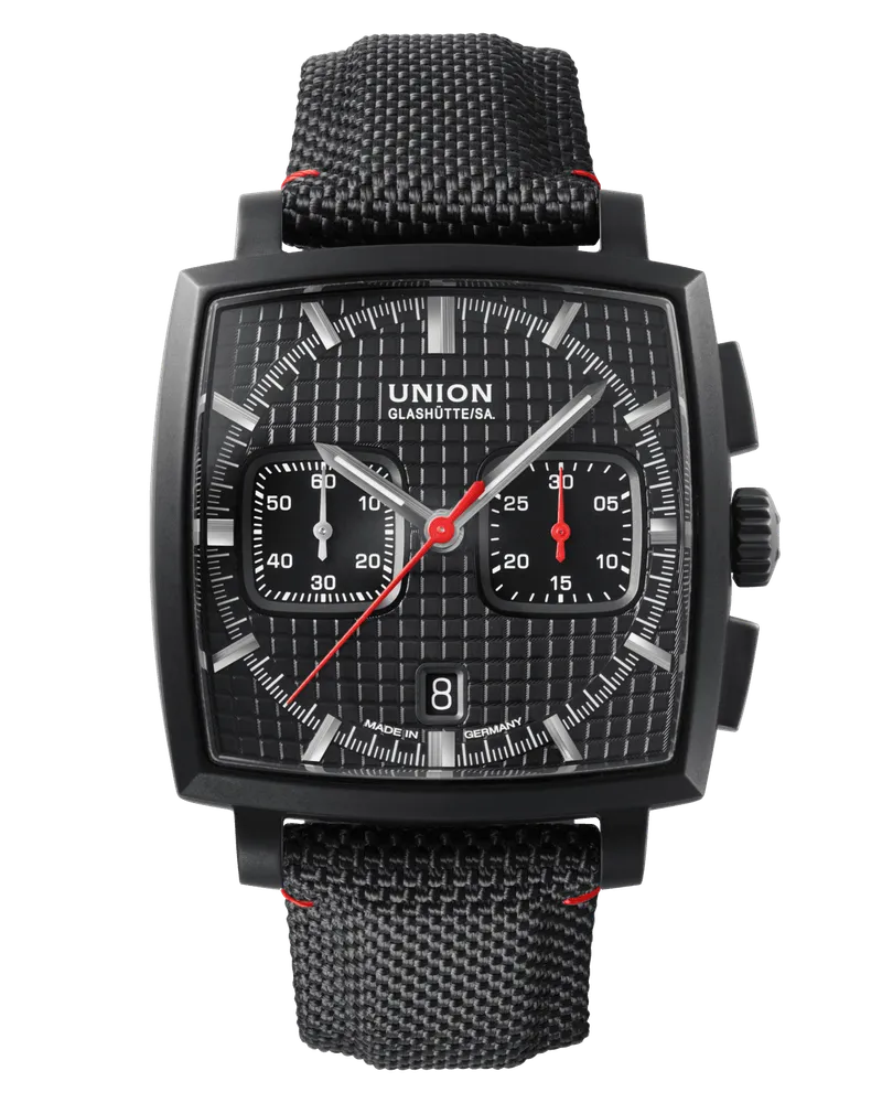 Union Glashütte Averin Chronograph Automatik Edelstahl Herrenuhr D015.527.38.051.00 Schwarz