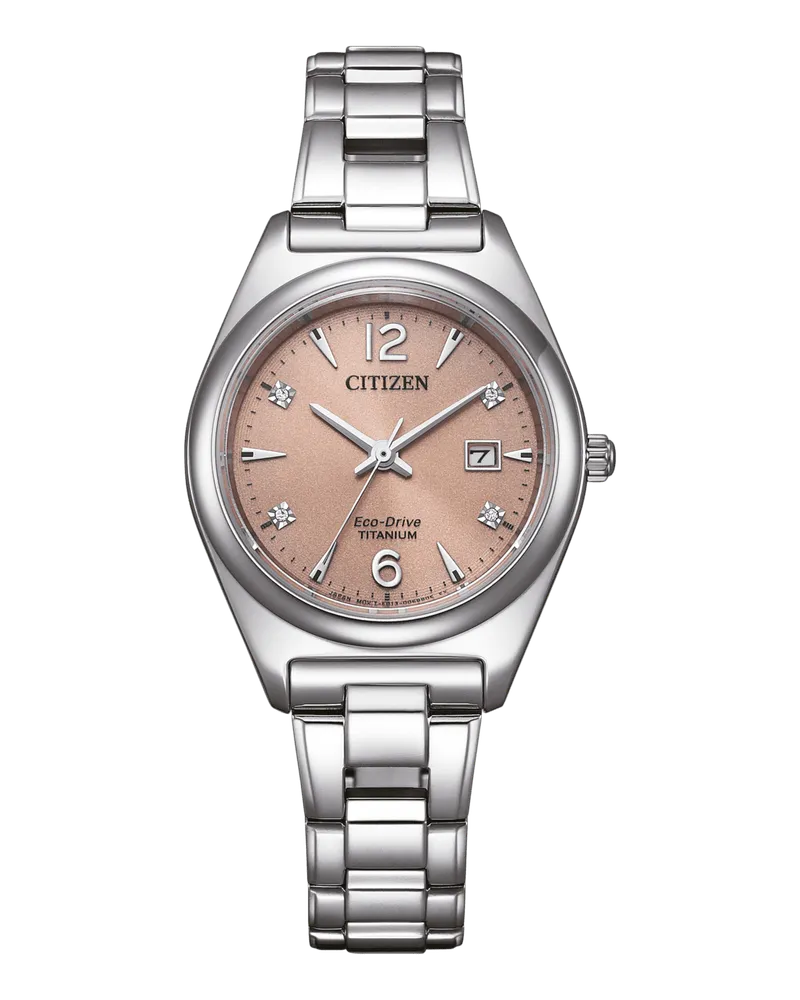 Citizen Eco-Drive Titanium Damenuhr EW2601-81Z Braun