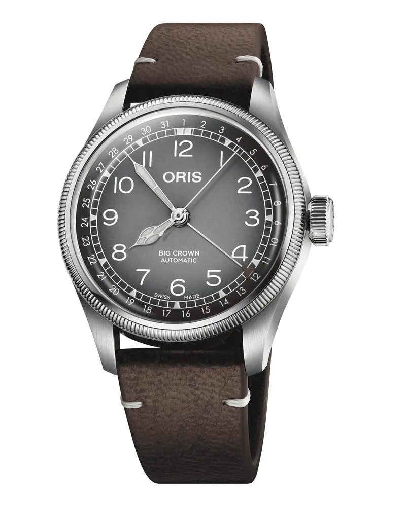 ORIS Oris X Cervo Volante 38mm Automatik Lederarmband Herrenuhr 01 754 7779 4063-Set Grau