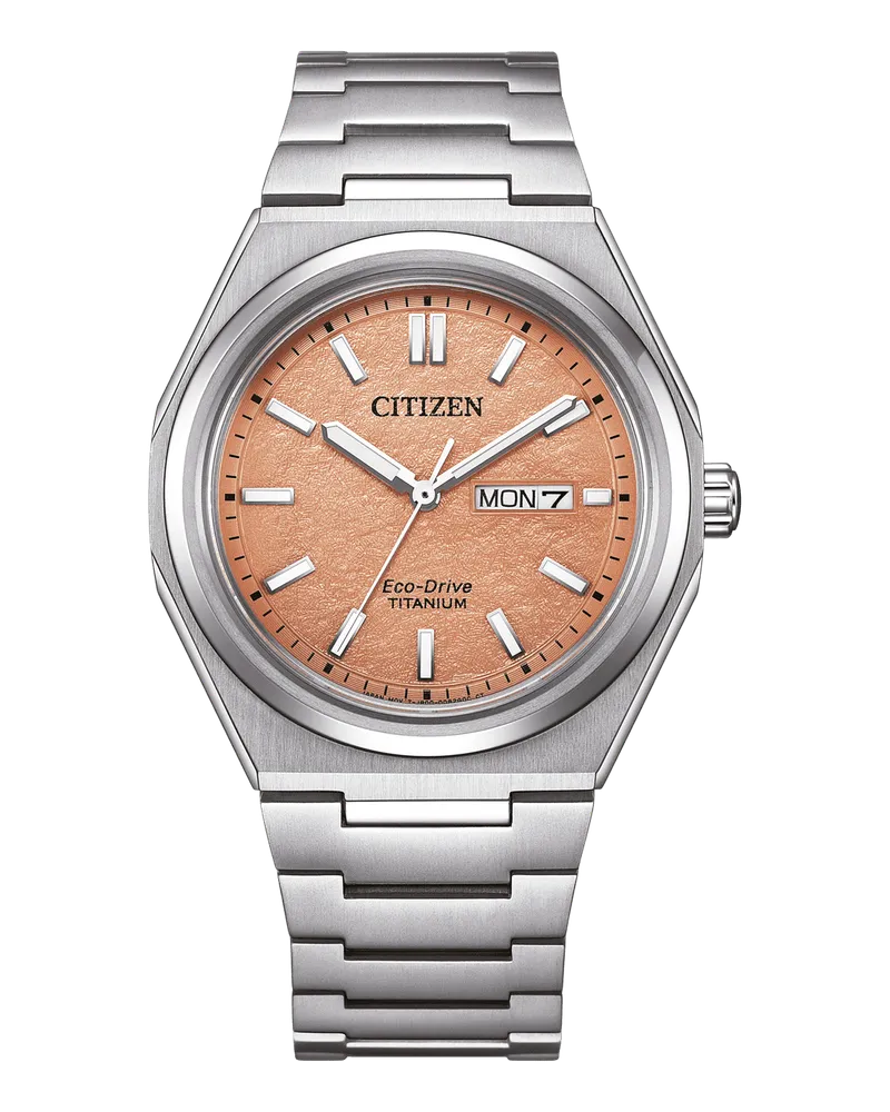 Citizen Eco-Drive Titanium Herrenuhr AW0130-85ZE Orange