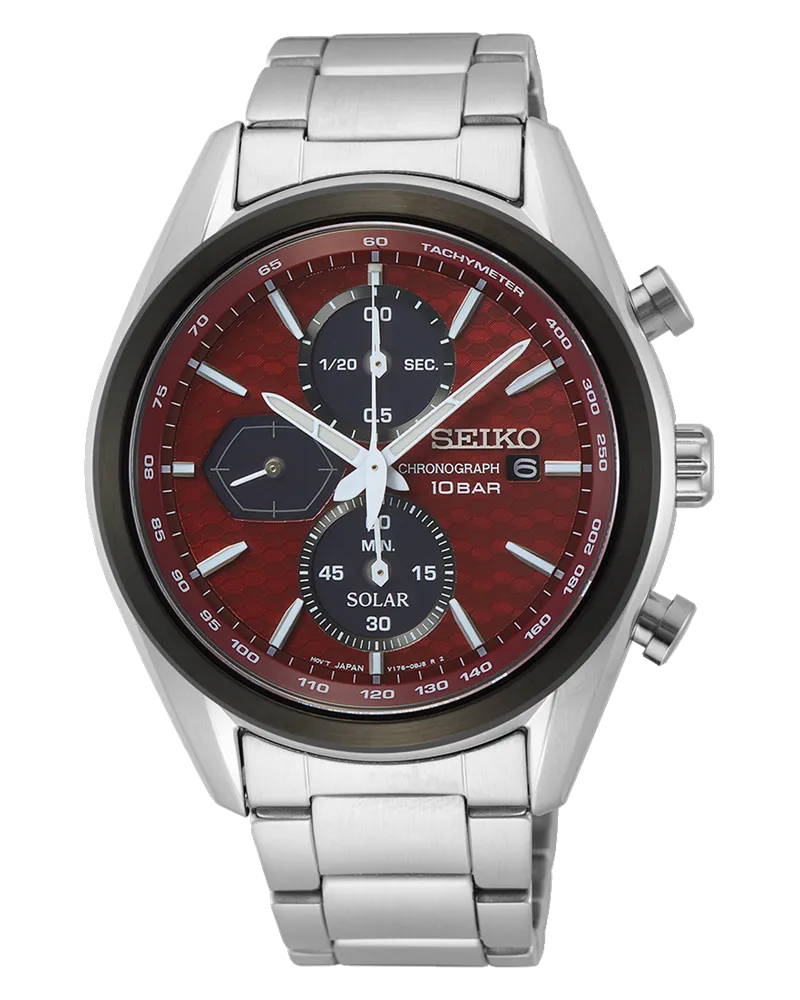 Seiko Seiko Chronograph Solar SSC771P1 Herrenuhr Rot