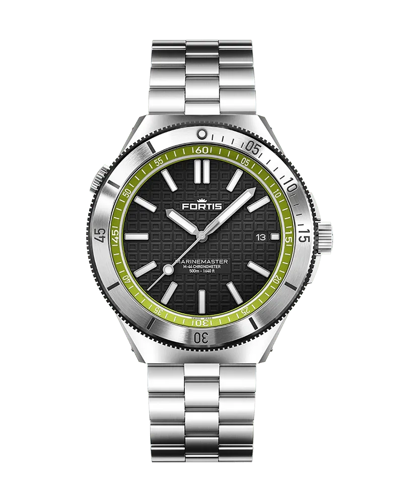 FORTIS Marinemaster M-44 Woodpecker Green Herrenuhr F8120020 Schwarz