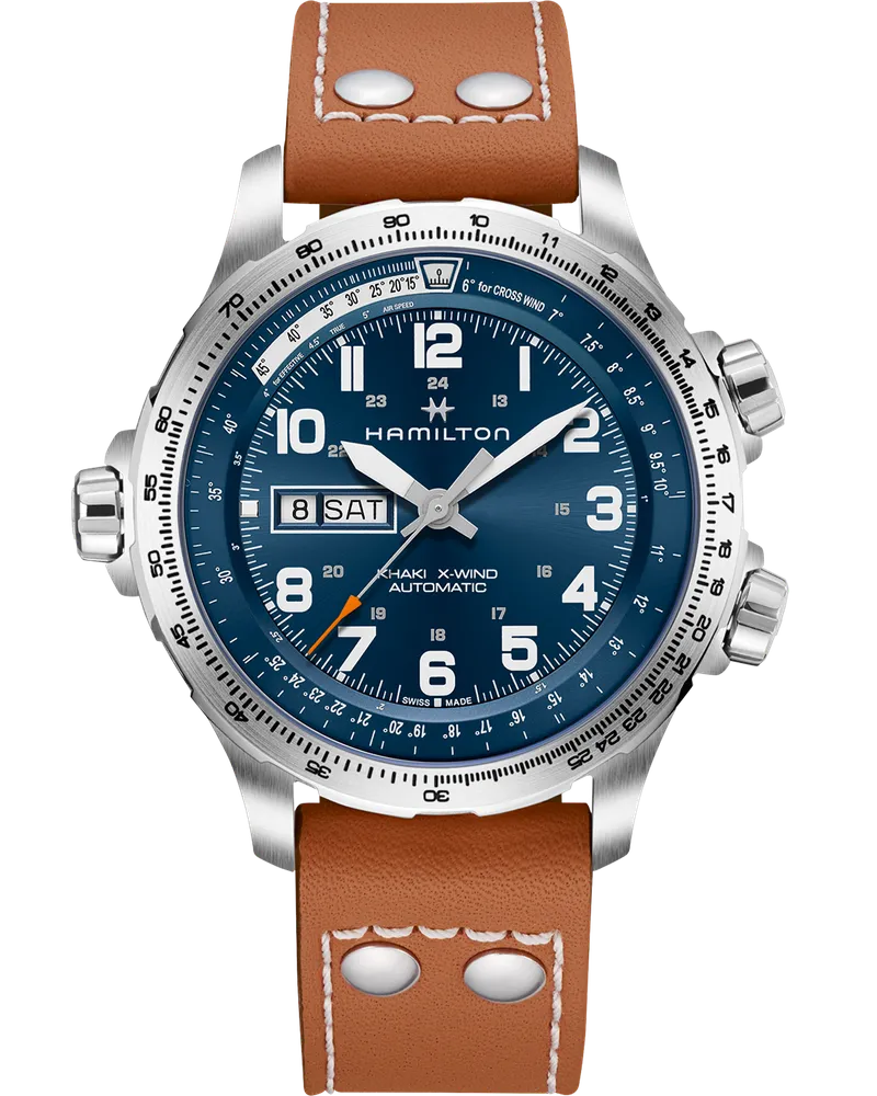 HAMILTON Khaki X-Wind Day Date Automatik H77765541 Herrenuhr Blau