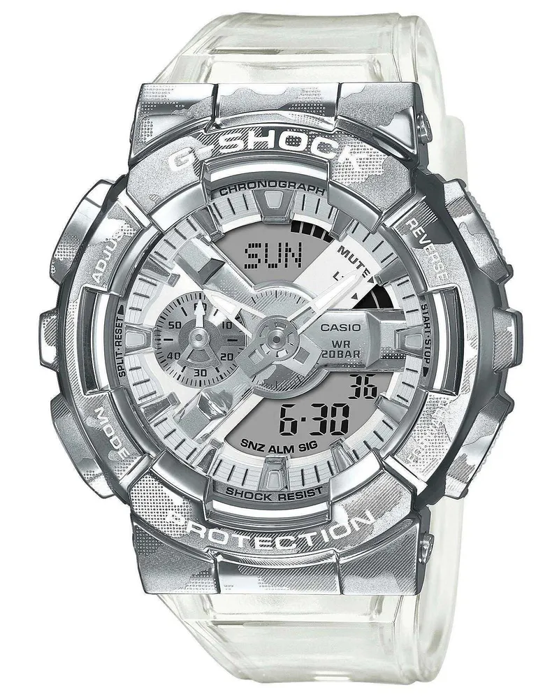 Casio Casio  Herrenuhr Limited Edition Skeleton Camouflage GM-110SCM-1AER Grau