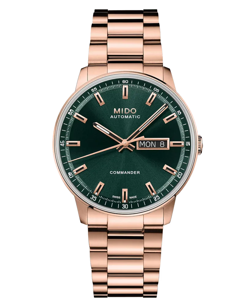 Mido Commander Datoday Automatikwer, Grün, 40mm Herrenuhr M021.430.33.091.00 Grün