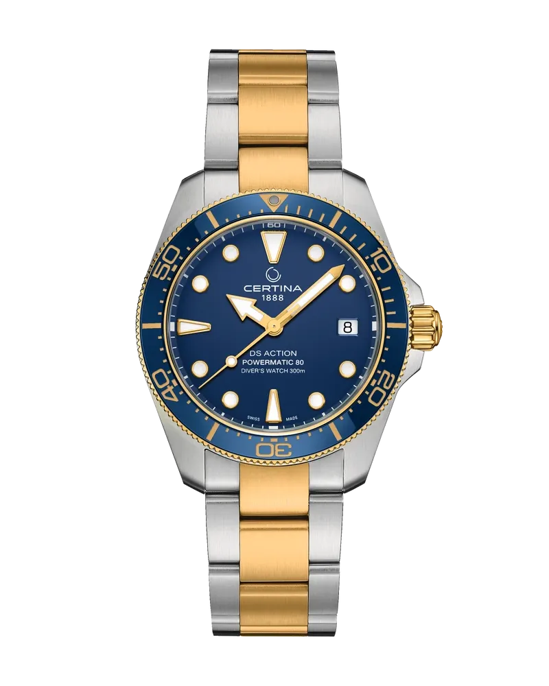 Certina DS Action Diver 38mm Bicolor Powermatic 80 Herrenuhr C048.807.22.041.00 