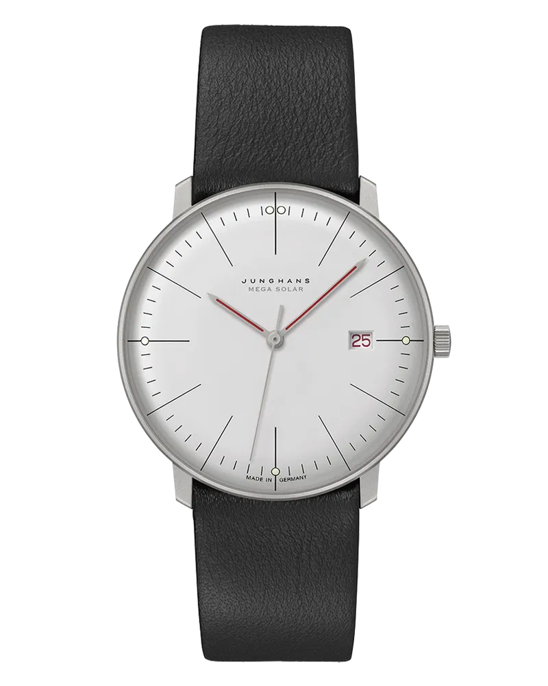 Junghans Max Bill Mega Solar Bauhaus Herrenuhr 059/2326.02 Weiß
