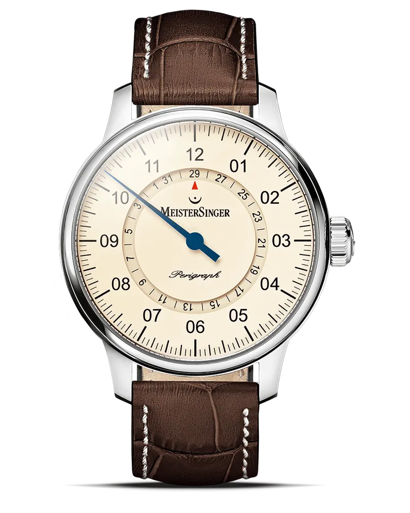 MeisterSinger Perigraph Automatik Herrenuhr AM1003 Creme