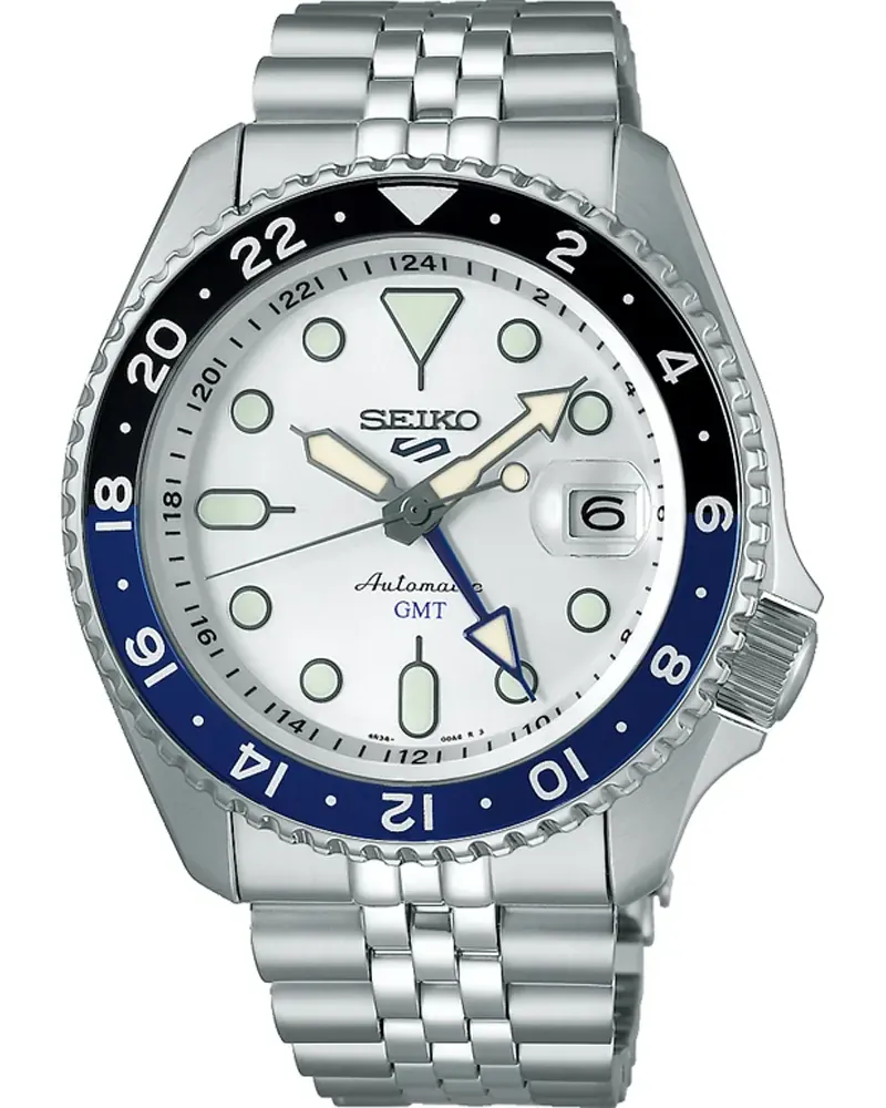 Seiko 5 Sports Automatik GMT Herrenuhr SSK033K1 Weiß