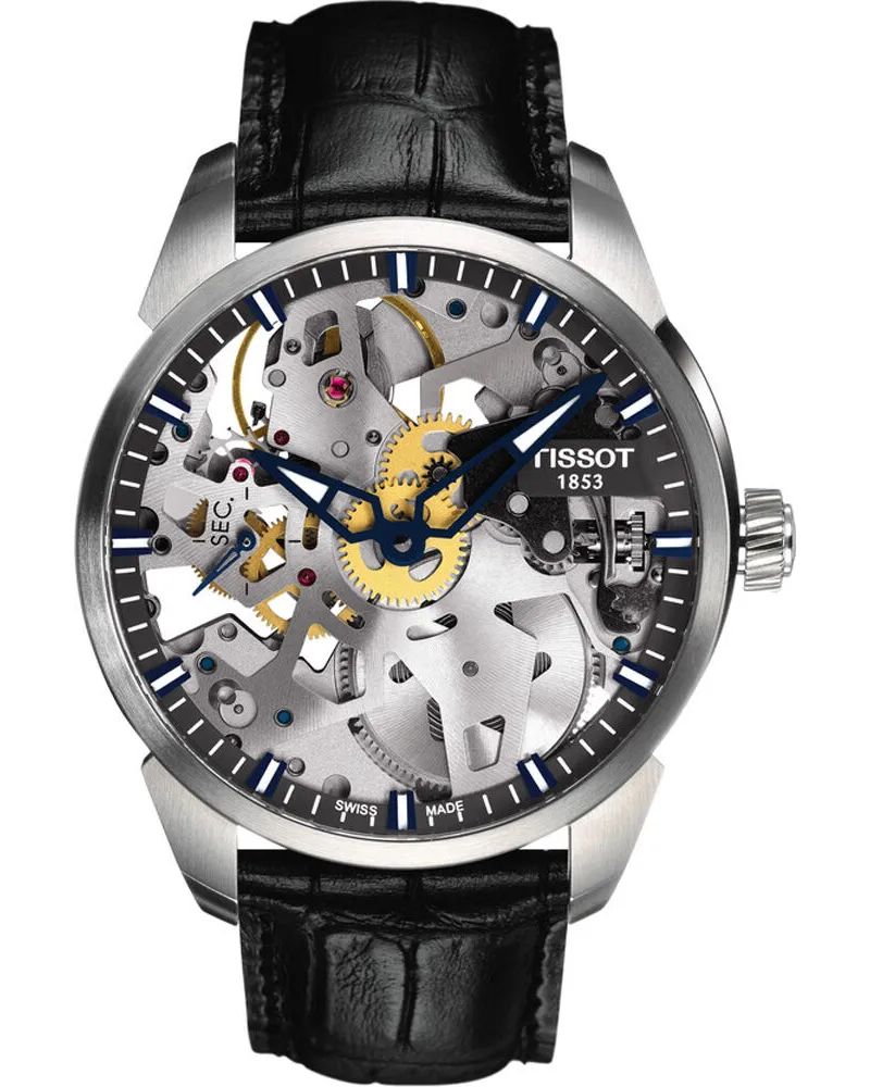 Tissot Tissot T-Complication Squelette 43mm, Schweizer Handaufzugswerk, Mechanikwerk Herrenuhr T070.405.16.411.00 