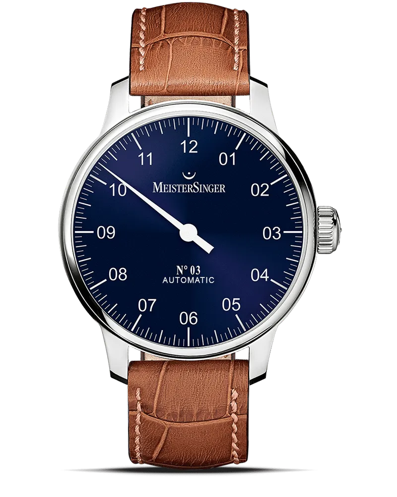 MeisterSinger N 03 Automatik Herrenuhr AM908 Blau