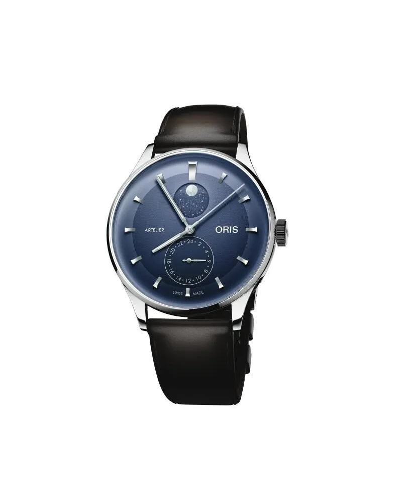 ORIS Artelier Complication, 39.50 mm, Lederband, Blau Herrenuhr 01 782 7811 4055-07 6 20 17FC Blau