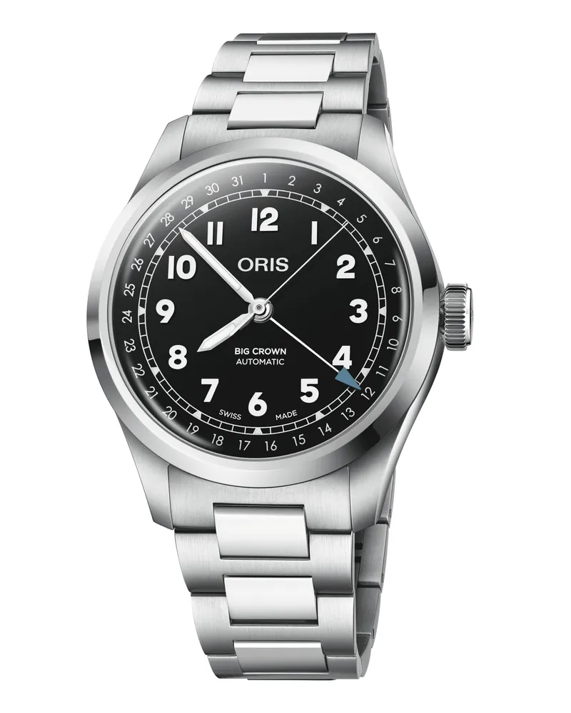 ORIS Big Crown Pointer Date 40mm Edelstahl 38 Std  Schwarz Herrenuhr 01 754 7798 4064-07 8 20 06 Schwarz