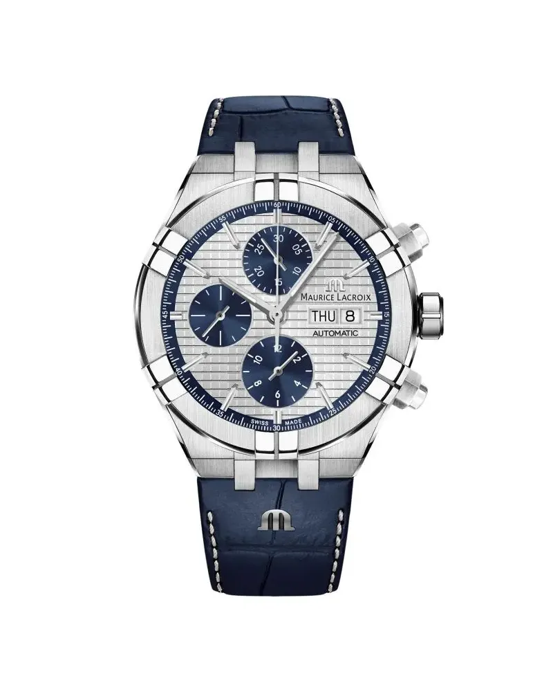 Maurice Lacroix Aikon Chronograph Day Date Herrenuhr AI6038-SS001-131-1 Silber