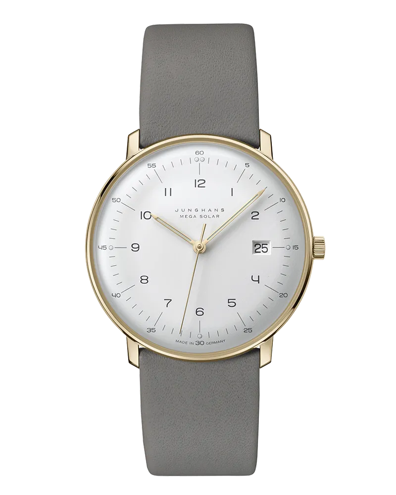 Junghans Max Bill Mega Solar Damenuhr 59-7324.02 Beige