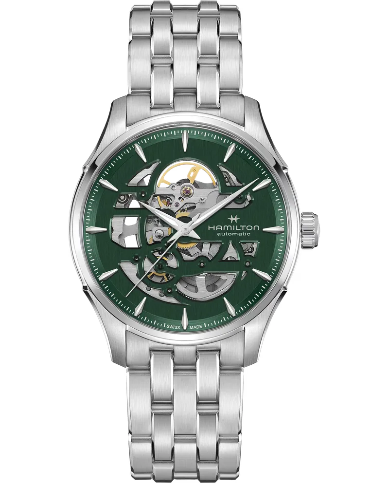 HAMILTON Jazzmaster Skeleton 40mm Herrenuhr H42535160 Grün
