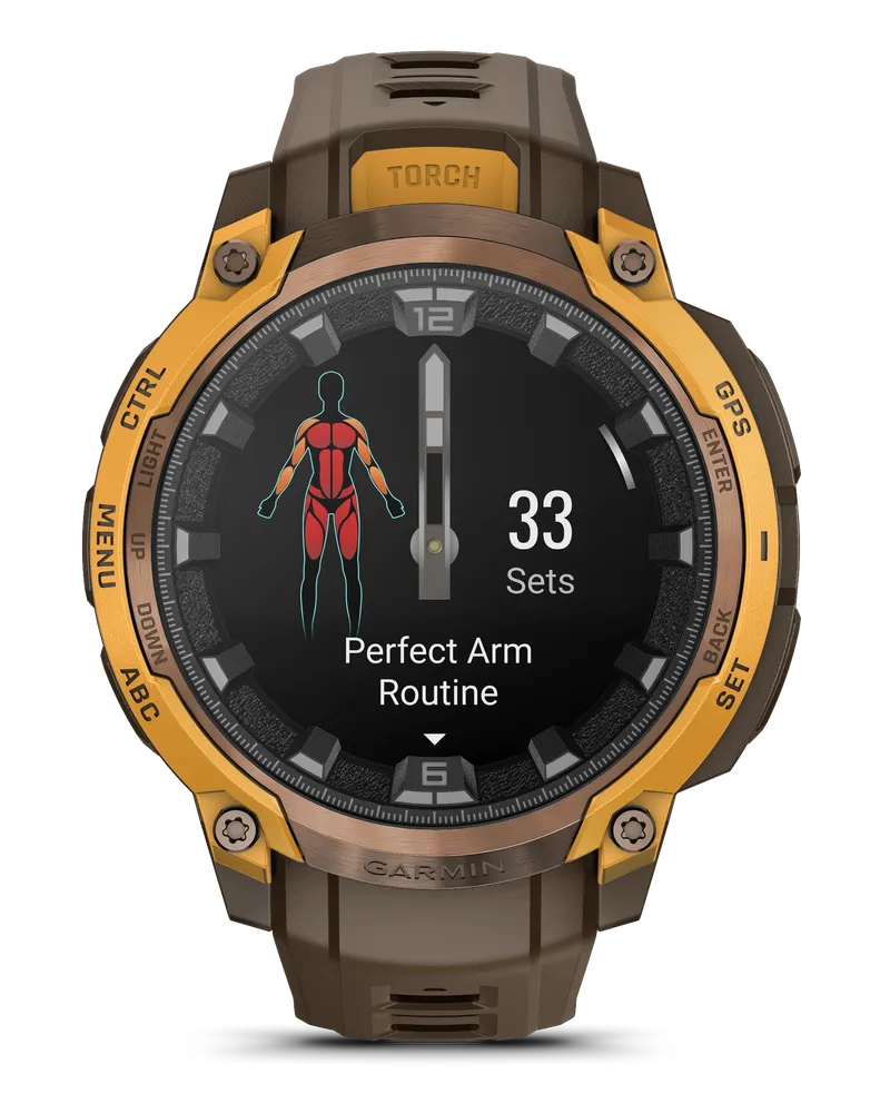 Garmin Instinct® Crossover AMOLED
Bronze/Sunburst Herrenuhr 010-03398-01 