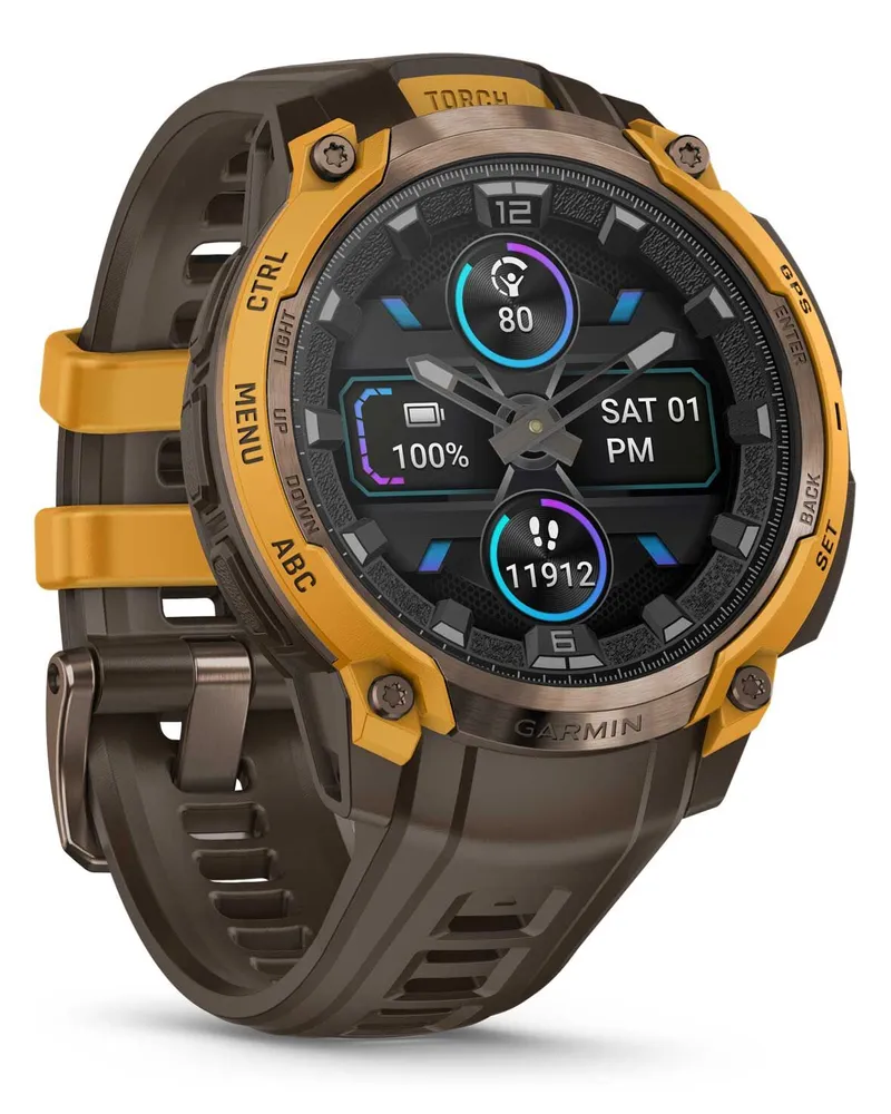Garmin Instinct® Crossover AMOLED
Bronze/Sunburst Herrenuhr 010-03398-01 