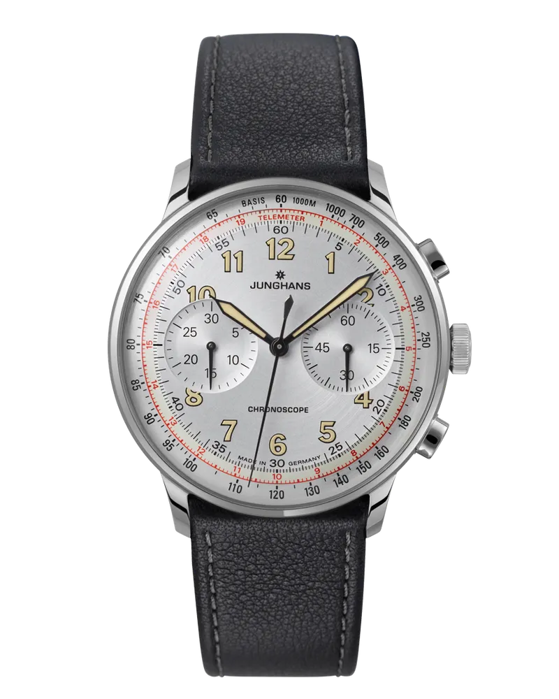 Junghans Meister Telemeter Saphirglas Herrenuhr 027/3380.02 Silber