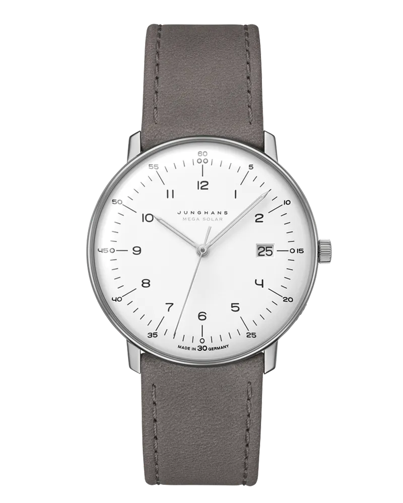 Junghans max bill MEGA Solar Saphirglas Herrenuhr 059/2021.02 Weiß