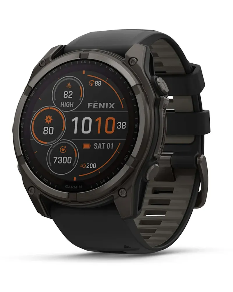 Garmin fēnix® 8 - 51 mm Solar Sapphire Graphit/Carbongrau Titan DLC 010-02907-11 Schwarz