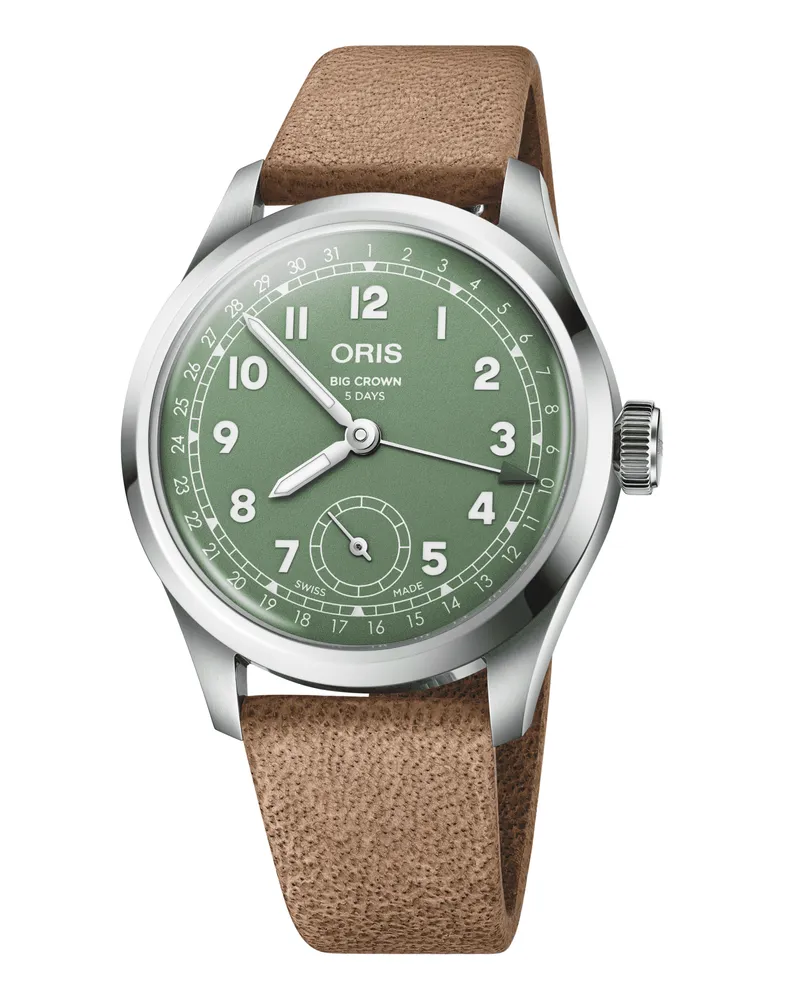 ORIS Big Crown Pointer Date Calibre 403 40mm Grün Herrenuhr 01 403 7799 4067-07 6 20 09FC Grün