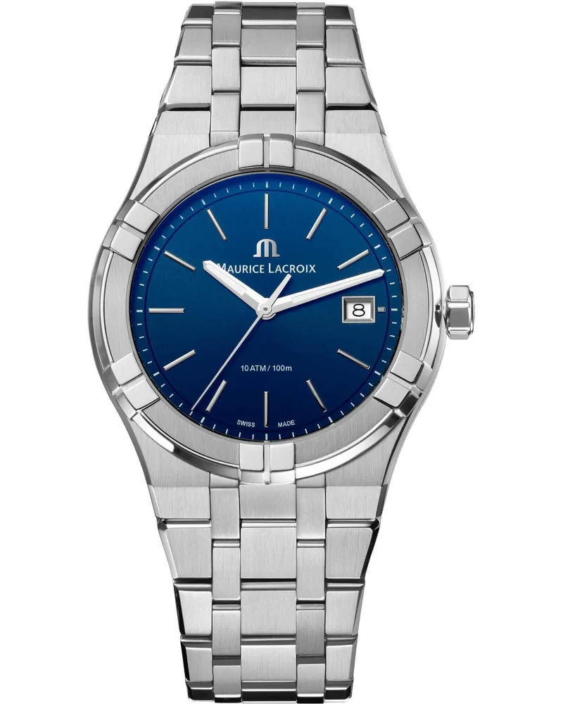 Maurice Lacroix Aikon Date Herrenuhr AI1108-SS002-430-1 Blau