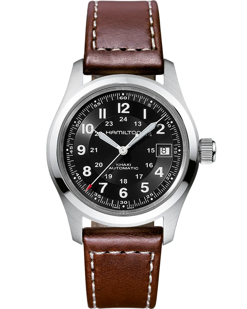 HAMILTON Khaki Field Automatik Herrenuhr H70455533 Schwarz