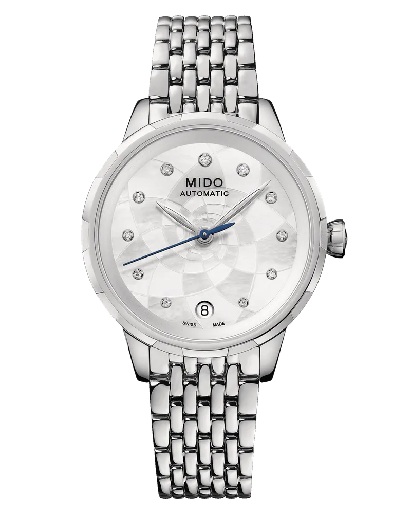 Mido Rainflower Automatik Damenuhr M043.207.11.106.00 Weiß