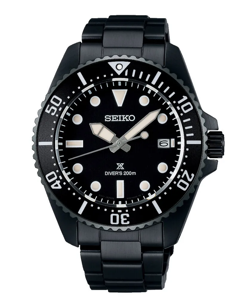 Seiko Prospex Solar Divers Herrenuhr SNE599P1 Schwarz
