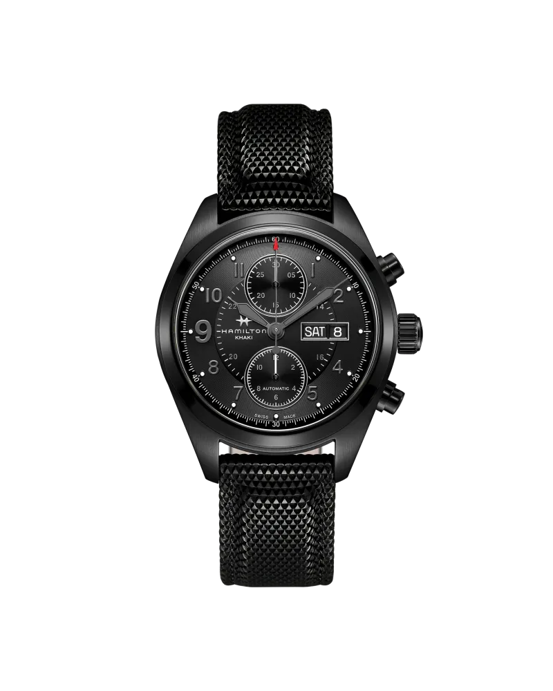 HAMILTON Khaki Field Day Date Automatik Chronograph H71626735 Herrenuhr Schwarz
