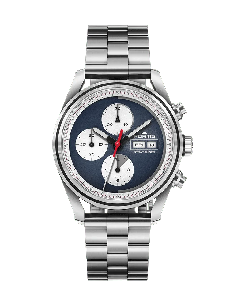 FORTIS Stratoliner S-41 Blue Japan Herrenuhr F2340010 Blau