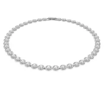 Una Angelic Halskette Rundschliff, Mittel, Weiß, Rhodiniert